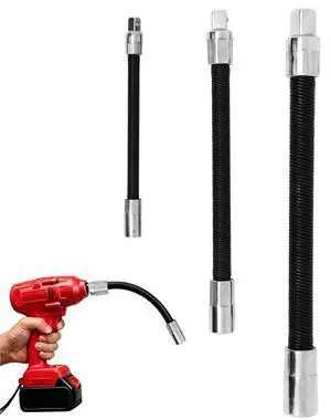 3 Pcs Flexible Socket Extension Bars, 1/2", 3/8", 1/4" Drives, Flexible Ratchet Extension Bars Set for Tight Spaces, DIY, Automotive (Black) 3 Pcs Flexible Socket Extension Bars, 1/2", 3/8", 1/4" Drives, Flexible Ratchet Extension Bars Set for Tight Spaces, DIY, Automotive (Black)