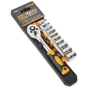 Ratchet Socket Wrench Set Metric, 12PCS Drive Mini Socket Kit with CR-V Steel Sockets (413mm) 1/4 Inch, Quick-Release Reversible Ratchet and Extension Bar for Automotive, DIY and Home Repair Ratchet Socket Wrench Set Metric, 12PCS Drive Mini Socket Kit with CR-V Steel Sockets (413mm) 1/4 Inch, Quick-Release Reversible Ratchet and Extension Bar for Automotive, DIY and Home Repair