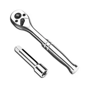 1/4-Inch Drive Ratchet Wrench, 90-Tooth Quick-release Reversible Ratchet Wrench with an Extension Bar(2 inch), 5" Long Socket wrench, 4-Degree Swing, Full Polished,Cr-Mo Head For Gifting,Repairing 1/4-Inch Drive Ratchet Wrench, 90-Tooth Quick-release Reversible Ratchet Wrench with an Extension Bar(2 inch), 5" Long Socket wrench, 4-Degree Swing, Full Polished,Cr-Mo Head For Gifting,Repairing