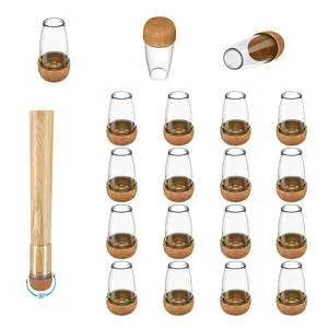 16 Pack Chair Leg Floor Protectors for Hardwood Floors, Round Rubber Furniture Sliders, 360°Felt Pad Bottom Wrapped Thickening Silicone Furniture Legs Caps Covers(Round,Clear-Brown-S) 16 Pack Chair Leg Floor Protectors for Hardwood Floors, Round Rubber Furniture Sliders, 360°Felt Pad Bottom Wrapped Thickening Silicone Furniture Legs Caps Covers(Round,Clear-Brown-S)