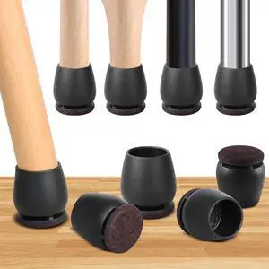 16PCS Round Silicone Chair Leg Floor Protectors for Hardwood Floors, Felt Furniture Pads Covers Table Chair Leg Caps, Large Chair Sliders for Wood Floors, Anti-Scratches & Noise(Black, Fit:1.1"-1.4") 16PCS Round Silicone Chair Leg Floor Protectors for Hardwood Floors, Felt Furniture Pads Covers Table Chair Leg Caps, Large Chair Sliders for Wood Floors, Anti-Scratches & Noise(Black, Fit:1.1"-1.4")