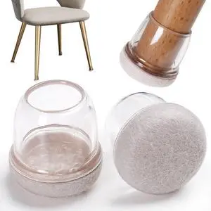 24 Pcs Silicone Chair Leg Floor Protectors for Hardwood Floors, Felt Furniture Pads Rubber Chair Leg Caps, Bar Stool Leg Floor Protectors, Anti-Scratch & Reduce Noise, Round(Clear, Fit: 0.75"-1.1") 24 Pcs Silicone Chair Leg Floor Protectors for Hardwood Floors, Felt Furniture Pads Rubber Chair Leg Caps, Bar Stool Leg Floor Protectors, Anti-Scratch & Reduce Noise, Round(Clear, Fit: 0.75"-1.1")