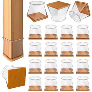 24 Pcs Chair Leg Floor Protectors for Hardwood Floors Square Silicone Covers to Protect Wood Tile Floors Felt Pads Furniture Leg Caps Anti-Scratch Reduce Noise (Fit:3/4" to 1") 24 Pcs Chair Leg Floor Protectors for Hardwood Floors Square Silicone Covers to Protect Wood Tile Floors Felt Pads Furniture Leg Caps Anti-Scratch Reduce Noise (Fit:3/4" to 1")