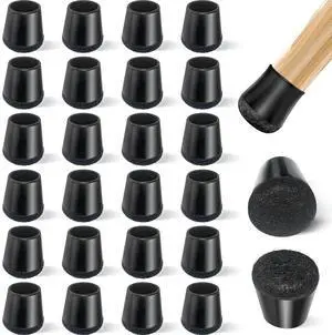24 PCS Silicone & Felt Chair Leg Floor Protectors - Scratch Proof & Noise Reducing Furniture Caps for Hardwood Floors - Round XS Fits 9/16" to 12/16" (1519mm), Black 24 PCS Silicone & Felt Chair Leg Floor Protectors - Scratch Proof & Noise Reducing Furniture Caps for Hardwood Floors - Round XS Fits 9/16" to 12/16" (1519mm), Black