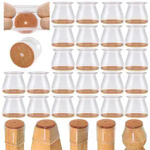 24 Pcs Chair Leg Floor Protectors for Hardwood Floors Silicone Covers Felt Pads Furniture Leg Caps Anti-Scratch Reduce Noise Fit (15/16" to 1-5/16") 24 Pcs Chair Leg Floor Protectors for Hardwood Floors Silicone Covers Felt Pads Furniture Leg Caps Anti-Scratch Reduce Noise Fit (15/16" to 1-5/16")