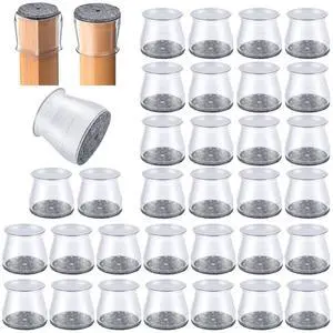 32 Pcs Chair Leg Floor Protectors - Silicone Felt Pads, Scratch-Proof & Noise-Free, Easy Smooth Moving, Large Size (Fits Round Chair Legs: 1-5/16" to 2" Diameter) 32 Pcs Chair Leg Floor Protectors - Silicone Felt Pads, Scratch-Proof & Noise-Free, Easy Smooth Moving, Large Size (Fits Round Chair Legs: 1-5/16" to 2" Diameter)