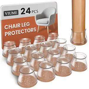 24 Pcs Chair Leg Floor Protectors for Hardwood Floors Silicone Covers Felt Pads Furniture Leg Caps Anti-Scratch Reduce Noise Fit (1-5/16" to 2") 24 Pcs Chair Leg Floor Protectors for Hardwood Floors Silicone Covers Felt Pads Furniture Leg Caps Anti-Scratch Reduce Noise Fit (1-5/16" to 2")