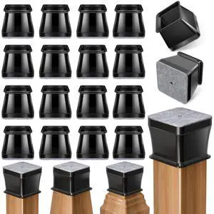 24 Pcs Chair Leg Floor Protectors Square,Black Silicone Felt Furniture Leg Pads Caps Covers for Hardwood Floors(Fit:1-1/16" to 1-5/8") 24 Pcs Chair Leg Floor Protectors Square,Black Silicone Felt Furniture Leg Pads Caps Covers for Hardwood Floors(Fit:1-1/16" to 1-5/8")