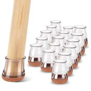 16 PCS Chair Leg Floor Protectors for Hardwood Floors, Furniture Feet Silicone Covers & Rubber Caps, Felt Pads Protect Wood Floor Scratch & Reduce Noise (Round Fit 1/2"~3/4", 14~19mm) 16 PCS Chair Leg Floor Protectors for Hardwood Floors, Furniture Feet Silicone Covers & Rubber Caps, Felt Pads Protect Wood Floor Scratch & Reduce Noise (Round Fit 1/2"~3/4", 14~19mm)
