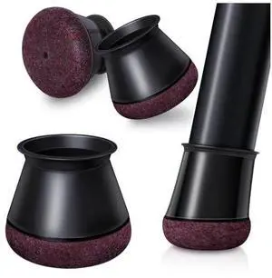 24 PCS Chair Leg Floor Protectors Black, Large, 1-3/16''-1-9/16'' 24 PCS Chair Leg Floor Protectors Black, Large, 1-3/16''-1-9/16''