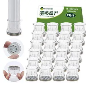 24PCS Chair Leg Floor Protectors, Chair Leg Protectors for Hardwood Floors, Furniture Pads for Hardwood Floors, Chair Socks Universal L Clear Fit 1.00"-1.18" 24PCS Chair Leg Floor Protectors, Chair Leg Protectors for Hardwood Floors, Furniture Pads for Hardwood Floors, Chair Socks Universal L Clear Fit 1.00"-1.18"