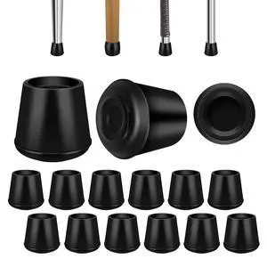 1" Round Rubber Chair Leg Tips Caps, Chair Leg Floor Protectors Furniture Legs Caps Non Slip Reduce Noise for Hardwood Floors (Black, 12 Pack) 1" Round Rubber Chair Leg Tips Caps, Chair Leg Floor Protectors Furniture Legs Caps Non Slip Reduce Noise for Hardwood Floors (Black, 12 Pack)