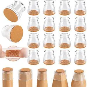 24 Pack Chair Leg Floor Protectors for Hardwood Floors, Furniture Leg Caps Silicone Felt Pads Covers Anti-Scratch Reduce Noise Fit Sizes 0.51''-0.89'' (Universal S) 24 Pack Chair Leg Floor Protectors for Hardwood Floors, Furniture Leg Caps Silicone Felt Pads Covers Anti-Scratch Reduce Noise Fit Sizes 0.51''-0.89'' (Universal S)