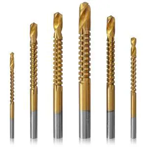 Titanium Coated HSS Drill & Saw Bit Set, 3-8mm Drill Saw Bits Serrated Bit Grooving Drilling Hole Carpenter Hacksaw Cutting Tool for Wood Metal Plastic Drilling Titanium Coated HSS Drill & Saw Bit Set, 3-8mm Drill Saw Bits Serrated Bit Grooving Drilling Hole Carpenter Hacksaw Cutting Tool for Wood Metal Plastic Drilling