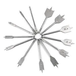 13-Piece Spade Drill Bit Sets, Alloy Steel Paddle Flat Bit with Shank, Flat Wood Hole Cutter Fit for Woodworking, Assorted Bits with Nylon Storage Pouch, 1/4" to 1-1/2" 13-Piece Spade Drill Bit Sets, Alloy Steel Paddle Flat Bit with Shank, Flat Wood Hole Cutter Fit for Woodworking, Assorted Bits with Nylon Storage Pouch, 1/4" to 1-1/2"