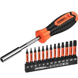 Long Torx Bit Set with Magnetic Bit Driver,13-Piece Security Torx Screwdriver Bit Set with 2 inch T4 T5 T6 T7 T8 T9 T10 T15 T20 T25 T27 T30 T40 Tamper Resistant Long Torx Bit Set with Magnetic Bit Driver,13-Piece Security Torx Screwdriver Bit Set with 2 inch T4 T5 T6 T7 T8 T9 T10 T15 T20 T25 T27 T30 T40 Tamper Resistant