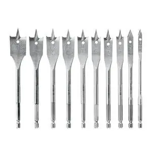 SB0010 10-Piece Chisel-Point Spade Bit Assorted Set SB0010 10-Piece Chisel-Point Spade Bit Assorted Set