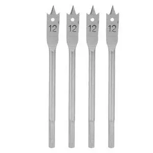 4Pcs Spade Drill Bit Set, 1/2 inch High Carbon Steel Paddle Flat Bits Set Spade Bit with Quick Change Hex Shank for Hole Cutter Woodworking 4Pcs Spade Drill Bit Set, 1/2 inch High Carbon Steel Paddle Flat Bits Set Spade Bit with Quick Change Hex Shank for Hole Cutter Woodworking