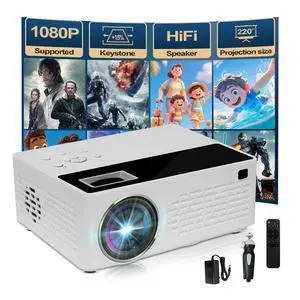 Smart support for 4K projectors,Comes with a mini stand ,Mini Projector with Stereo Speaker,Full HD Portable Projector, Compatible with TV Stick Smartphone/ pc/USB (No Apps) Smart support for 4K projectors,Comes with a mini stand ,Mini Projector with Stereo Speaker,Full HD Portable Projector, Compatible with TV Stick Smartphone/ pc/USB (No Apps)