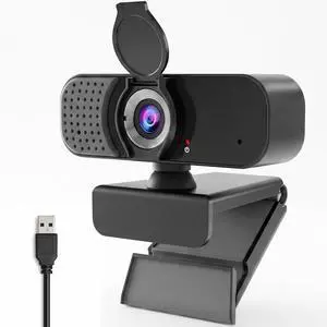 1080P Webcam with Microphone and Physical Privacy Cover, Noise Cancelling USB Web Camera, Auto Light Correction, Plug and Play, Wide Angle PC Camera for Zoom, Online Class, Laptop/Desktop 1080P Webcam with Microphone and Physical Privacy Cover, Noise Cancelling USB Web Camera, Auto Light Correction, Plug and Play, Wide Angle PC Camera for Zoom, Online Class, Laptop/Desktop