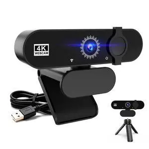 1080P USB HD Webcamwith Microphoneand Rotatable Tripod& Privacy Cover for PCwith Auto White Balance for Video Calls, Live Streaming Gaming & Online Meetings 1080P USB HD Webcamwith Microphoneand Rotatable Tripod& Privacy Cover for PCwith Auto White Balance for Video Calls, Live Streaming Gaming & Online Meetings