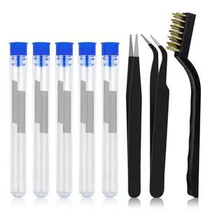 3D Printer Nozzle Cleaning Kit - 50 PCS 0.2/0.25/0.3/0.35/0.4 mm Stainless Steel Nozzle Cleaning Needles, 2 Types Sophisticated Tweezers and Copper Wire Cleaning Brush for 3D Printer Accessory 3D Printer Nozzle Cleaning Kit - 50 PCS 0.2/0.25/0.3/0.35/0.4 mm Stainless Steel Nozzle Cleaning Needles, 2 Types Sophisticated Tweezers and Copper Wire Cleaning Brush for 3D Printer Accessory