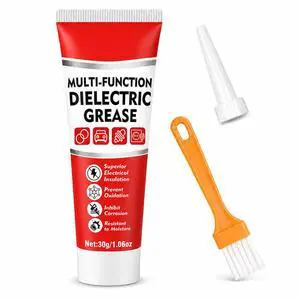 Dielectric Grease for Electrical Connectors Automotive, Silicone Grease with Brush, Waterproof Heat Resistant for Spark Plugs, Battery Terminals, O-Rings, Marine & Household Use, 1oz Dielectric Grease for Electrical Connectors Automotive, Silicone Grease with Brush, Waterproof Heat Resistant for Spark Plugs, Battery Terminals, O-Rings, Marine & Household Use, 1oz