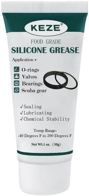 Waterproof Food Grade Silicone Lubricant Plumbers Grease for Valve Sealant Faucet Pool Lube O Rings Filter 1 oz 1-Pack Waterproof Food Grade Silicone Lubricant Plumbers Grease for Valve Sealant Faucet Pool Lube O Rings Filter 1 oz 1-Pack