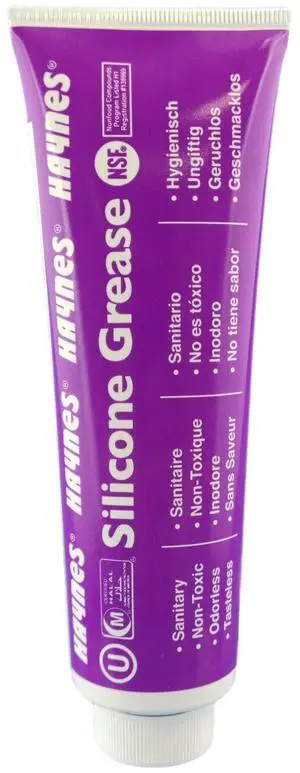 Silicone Grease, Food Grade Sanitary Lubricant, Machine Lube, Prevent Valves and O-Rings from Sticking, 1-4oz Tube Silicone Grease HAYSG 4OZ TUBE Clear, 4-oz Silicone Grease, Food Grade Sanitary Lubricant, Machine Lube, Prevent Valves and O-Rings from Sticking, 1-4oz Tube Silicone Grease HAYSG 4OZ TUBE Clear, 4-oz