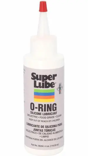 O-Ring Silicone Lubricant - Waterproof Silicone & Rubber Seal Grease - Heat Stable Lubricant & Oxidation Protection - Food Grade H1 Grease - Clear - Bottle - 4 oz (56204) O-Ring Silicone Lubricant - Waterproof Silicone & Rubber Seal Grease - Heat Stable Lubricant & Oxidation Protection - Food Grade H1 Grease - Clear - Bottle - 4 oz (56204)
