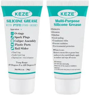 Silicone Grease Automotive PTFE Lubricant Sliding Glass Door Grease Tube 92003 Lube for Plumbing Faucet O Rings Plastic Parts Water Filter Window Track Rail 1 oz 2-Tube Silicone Grease Automotive PTFE Lubricant Sliding Glass Door Grease Tube 92003 Lube for Plumbing Faucet O Rings Plastic Parts Water Filter Window Track Rail 1 oz 2-Tube