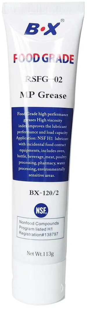 Multi-Purpose Greese 4oz Food Grade White Lithium Grease Tube Synthetic Lubricant Plumbers Grease for Valve, Faucet, O Rings Multi-Purpose Greese 4oz Food Grade White Lithium Grease Tube Synthetic Lubricant Plumbers Grease for Valve, Faucet, O Rings