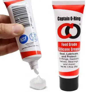 NSF Food Grade Silicone Lubricant Grease for O-Rings, Seals, Gaskets, Pumps, Pool Spa, Plumbing, Faucets, Valves, More (1.76oz, 50g) NSF Food Grade Silicone Lubricant Grease for O-Rings, Seals, Gaskets, Pumps, Pool Spa, Plumbing, Faucets, Valves, More (1.76oz, 50g)