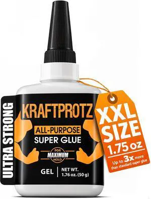 Super Glue Gel XXL Value Size 1.76oz Non-Drip All Purpose Adhesive for Vertical Surfaces Bonds Plastic, Wood, Metal & Ceramic Clear Finish, Precision Tip Super Glue Gel XXL Value Size 1.76oz Non-Drip All Purpose Adhesive for Vertical Surfaces Bonds Plastic, Wood, Metal & Ceramic Clear Finish, Precision Tip