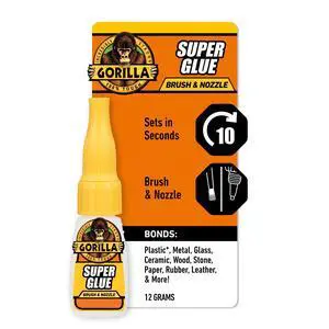 Super Glue with Brush & Nozzle Applicator, Clear Glue, 12 Gram (Pack of 1) - All Purpose and Fast Setting for Projects and Repairs Super Glue with Brush & Nozzle Applicator, Clear Glue, 12 Gram (Pack of 1) - All Purpose and Fast Setting for Projects and Repairs