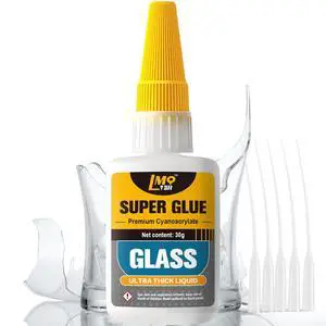 Glass Super Glue Liquid, Clear Instant Cyanoacrylate Adhesives for Glass Repair, All Purpose CA Glue for Shoe Ceramic Plastic Leather Model Metal Wood Pottery Aquarium Porcelain Stone, Thick Glass Super Glue Liquid, Clear Instant Cyanoacrylate Adhesives for Glass Repair, All Purpose CA Glue for Shoe Ceramic Plastic Leather Model Metal Wood Pottery Aquarium Porcelain Stone, Thick