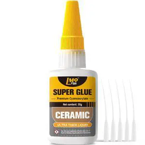 Ceramic Super Glue Liquid, Clear Instant Cyanoacrylate Adhesives for Ceramic Repair Food Safe, All Purpose CA Glue for Shoe Plastic Leather Glass Model Metal Wood Pottery Porcelain Mugs Clay Dishes Ceramic Super Glue Liquid, Clear Instant Cyanoacrylate Adhesives for Ceramic Repair Food Safe, All Purpose CA Glue for Shoe Plastic Leather Glass Model Metal Wood Pottery Porcelain Mugs Clay Dishes