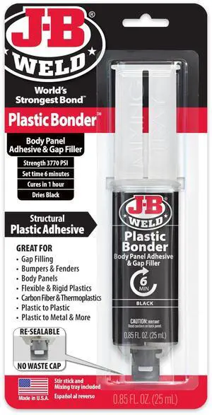 50139 Plastic Bonder Body Panel Adhesive and Gap Filler Syringe - Black - 25 ml 50139 Plastic Bonder Body Panel Adhesive and Gap Filler Syringe - Black - 25 ml