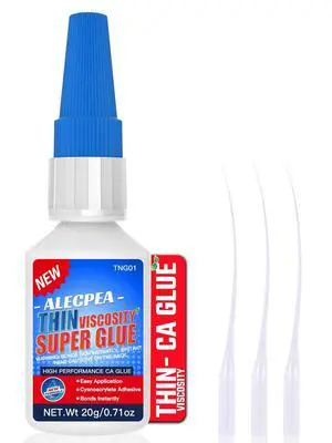 20g Thin CA Glue (2-3 CPS), 2-5 Second Cure Time - Ideal for Hobbies and Precision Work: Woodworking, Model Making (Cars, Airplanes), Pen Turning, Inlays, and Surface Stabilization 20g Thin CA Glue (2-3 CPS), 2-5 Second Cure Time - Ideal for Hobbies and Precision Work: Woodworking, Model Making (Cars, Airplanes), Pen Turning, Inlays, and Surface Stabilization
