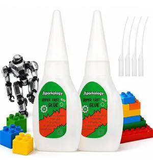 Super Glue for Plastic Toys, Models, Miniatures & Legos, Heavy Duty Quick Dry Strong Bond Adhesive for PLA, 3D Printing, ABS, PVC, 10g*2 Super Glue for Plastic Toys, Models, Miniatures & Legos, Heavy Duty Quick Dry Strong Bond Adhesive for PLA, 3D Printing, ABS, PVC, 10g*2
