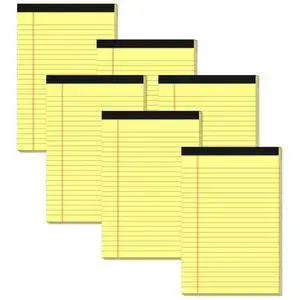 Yellow Note Pads 5x8 Small Legal Pads College Ruled Notepad for Office 6 Pack Yellow Writing Pads 5x8 Narrow Ruled Paper Pads 25 Lines 80 GSM Paper Tablets 5x8" Lined Notepads With 30 Sheets Per Pad Yellow Note Pads 5x8 Small Legal Pads College Ruled Notepad for Office 6 Pack Yellow Writing Pads 5x8 Narrow Ruled Paper Pads 25 Lines 80 GSM Paper Tablets 5x8" Lined Notepads With 30 Sheets Per Pad