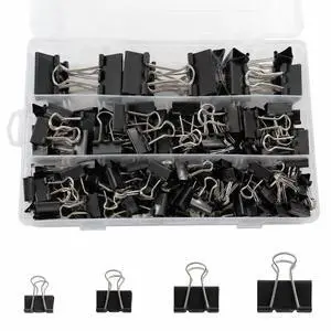 180 Pcs Binder Clips Assorted Sizes, Black Binder Paper Clips Office Clips Office Supplies, 4 Sizes Cute Binder Clips Large Medium Small Paper Clips Paper Clamps for Home School Business (Black) 180 Pcs Binder Clips Assorted Sizes, Black Binder Paper Clips Office Clips Office Supplies, 4 Sizes Cute Binder Clips Large Medium Small Paper Clips Paper Clamps for Home School Business (Black)