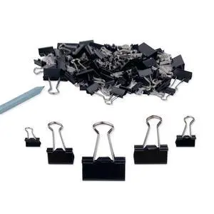 Binder Clips Paper Clamps Assorted Sizes 120 Count (Black), Large, Medium, Small, X Small and Micro, 5 Sizes in One Pack, Meet Your Different Using Needs. Binder Clips Paper Clamps Assorted Sizes 120 Count (Black), Large, Medium, Small, X Small and Micro, 5 Sizes in One Pack, Meet Your Different Using Needs.