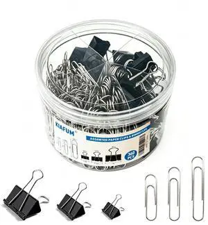 360 Pack Paper Clips and Binder Clips Set Mixed Sizes Paperclips with Assorted Medium & Large Binder Clips for Office School Home Organization 360 Pack Paper Clips and Binder Clips Set Mixed Sizes Paperclips with Assorted Medium & Large Binder Clips for Office School Home Organization