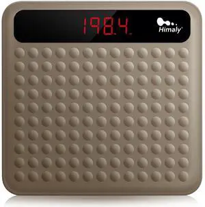 Digital Body Weight Scale Bathroom Scale, Step-On Technology High Precision Measurements Scales with Large Non Slip Silicone Platform and LCD Digital Display, 400lbs/180kg Capacity, Brown Digital Body Weight Scale Bathroom Scale, Step-On Technology High Precision Measurements Scales with Large Non Slip Silicone Platform and LCD Digital Display, 400lbs/180kg Capacity, Brown