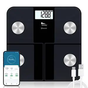 Rechargeable Smart Body Fat Scale, Digital Bathroom Scale with App Rechargeable Smart Body Fat Scale, Digital Bathroom Scale with App