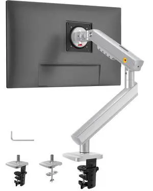 Single Computer Monitor Mount, Monitor Stand fits up to 32 Inch, Mechanical Spring Monitor Arm, VESA 75/100 mm, Model-A5 (Silver) Single Computer Monitor Mount, Monitor Stand fits up to 32 Inch, Mechanical Spring Monitor Arm, VESA 75/100 mm, Model-A5 (Silver)