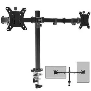Dual Monitor Stand for 13-32 inch Computer Screens, Full Adjustable Two Screen Computer Monitor Arm, VESA Mount with C-Clamp/Grommet Base Dual Monitor Stand for 13-32 inch Computer Screens, Full Adjustable Two Screen Computer Monitor Arm, VESA Mount with C-Clamp/Grommet Base