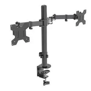 Dual Monitor Mount, Monitor Arm with Swivel, Tilt, Rotation, Height Adjustable, VESA Mount for 17-27 Monitors up to 17.6lbs, Desk Mount with C-Clamp, Black Dual Monitor Mount, Monitor Arm with Swivel, Tilt, Rotation, Height Adjustable, VESA Mount for 17-27 Monitors up to 17.6lbs, Desk Mount with C-Clamp, Black