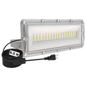 50W LED Flood Light, 7000LM LED Work Lights with Plug & Switch & 6.5 FT Cord, 6500K Security Light Outside, IP67 Waterproof Outdoor Floodlights with 6KV Surge Protection for Garden 50W LED Flood Light, 7000LM LED Work Lights with Plug & Switch & 6.5 FT Cord, 6500K Security Light Outside, IP67 Waterproof Outdoor Floodlights with 6KV Surge Protection for Garden